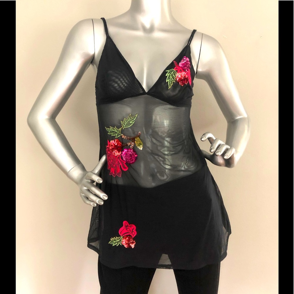 Vintage VS teddy with embroidery + sequins